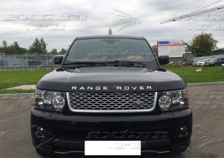 Решетка радиатора и жабры Autobiography на Range Rover Sport черный кант