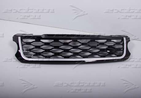 Решетка радиатора Range Rover Sport дизайн 2017 черная с серебром 
