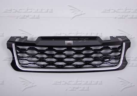 Решетка радиатора Range Rover Sport дизайн 2017 черная с серебром 