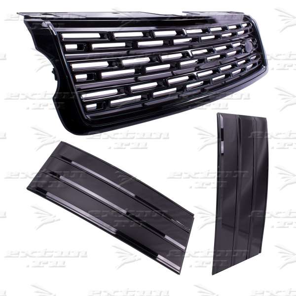 Решетка радиатора и жабры BLACK DESIGN на Range Rover 2013-нв
