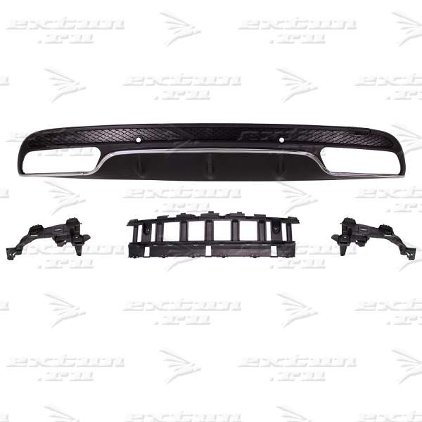 Диффузор 63 AMG Mercedes C-klasse W205 серебро