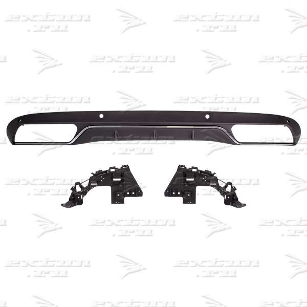 Диффузор 63 AMG Mercedes C-klasse W205 хром на обычный бампер