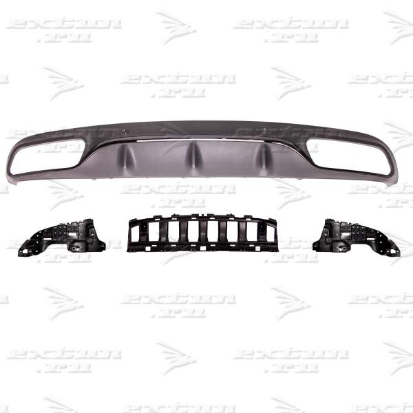 Диффузор 63 AMG Mercedes C-klasse W205 Coupe черный