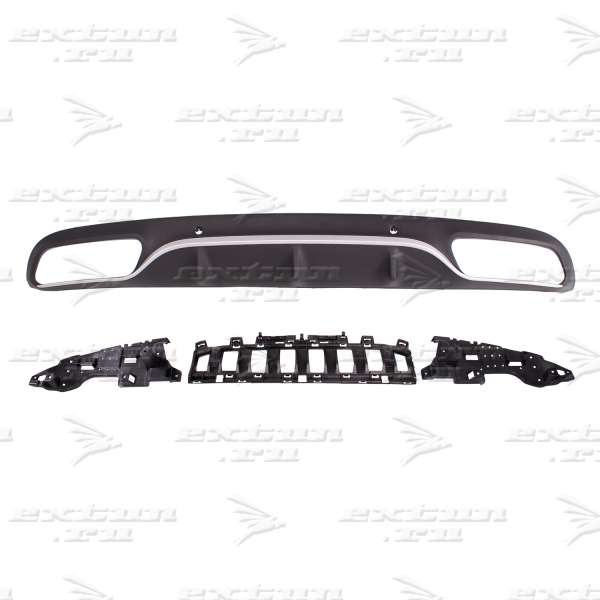 Диффузор 63 AMG Mercedes C-klasse W205 Coupe серебро