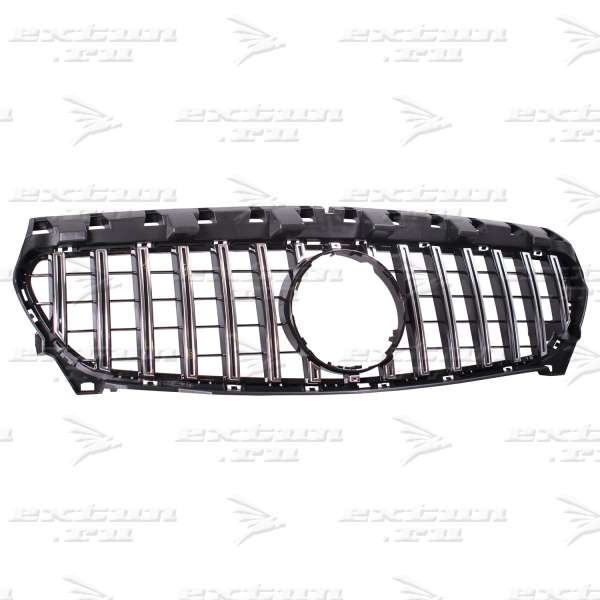 Решетка радиатора GT дизайн Mercedes CLA C117, X117 хром 2013-2016