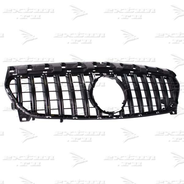 Решетка радиатора GT дизайн Mercedes CLA C117, X117 черная 2016-2019