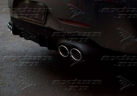 Диффузор с насадками 53 AMG Mercedes CLS-klasse C257 хром