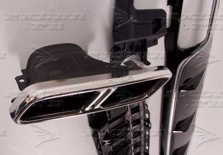 Диффузор и насадки 63s AMG Mercedes E-klasse W213 silver