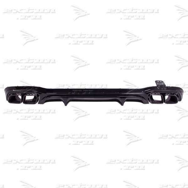 Диффузор с насадками 63 AMG Mercedes E-klasse W213 черный