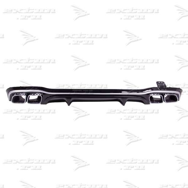 Диффузор с насадками 63 AMG Mercedes E-klasse W213 серебро