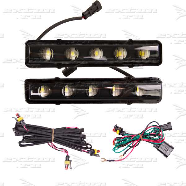 Черные ходовые огни в очки на Mercedes G-klasse W463