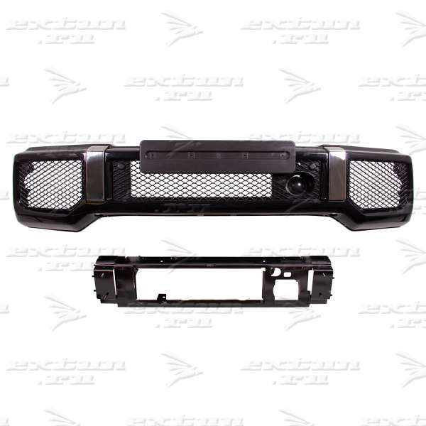 Бампер передний 63 65 AMG на Mercedes G-klasse W463 черный