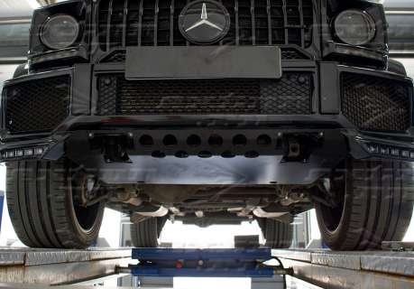 Черная защита картера 63 AMG Edition на Mercedes G-klasse W463 4 мм.
