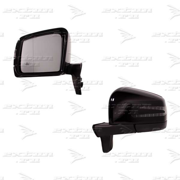 Черные рестайлинг зеркала на Mercedes G-klasse W463