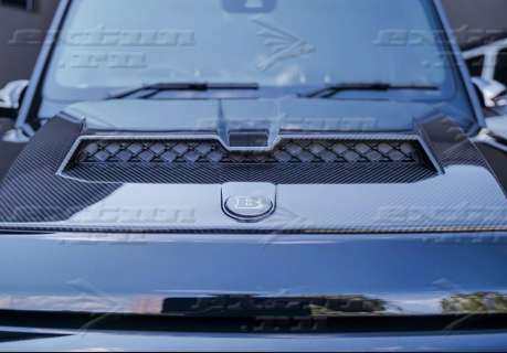 Накладка на капот Br Mercedes G-klasse W463 карбон c 2018-нв. вариант 3
