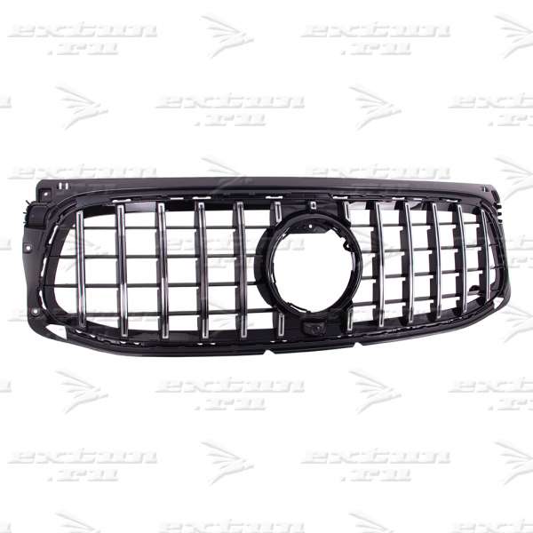 Решетка радиатора GT дизайн Mercedes GLB X247 хром для AMG бампера