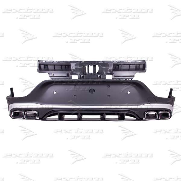 Диффузор с насадками 63 AMG Mercedes GLC Coupe C253 хром рестайлинг