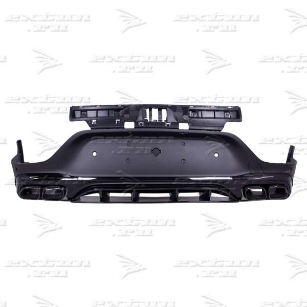 Диффузор с насадками 63s AMG Mercedes GLC Coupe C253 черный рестайлинг