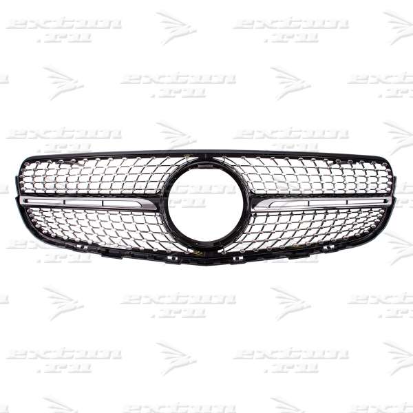 Решетка радиатора 43 AMG на Mercedes GLC Coupe C253 черная