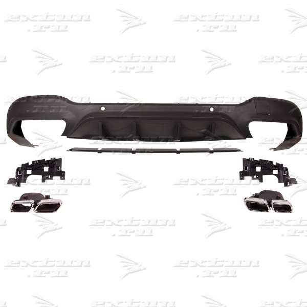 Диффузор и насадки 63 AMG на Mercedes GLC X253 бензин