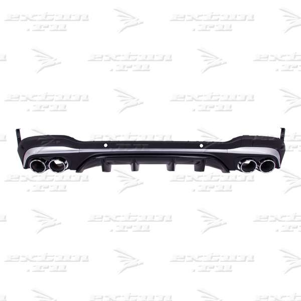 Диффузор с насадками 43 AMG Mercedes GLC X253 хром рестайлинг