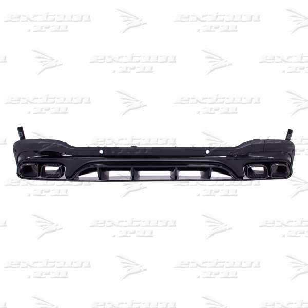 Диффузор с насадками 63 AMG Mercedes GLC X253 черный рестайлинг