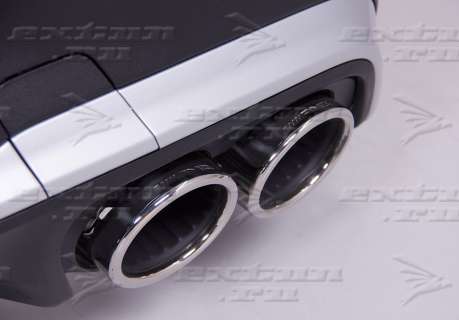 Диффузор с насадками 53 AMG Mercedes GLE Coupe C167 серебро