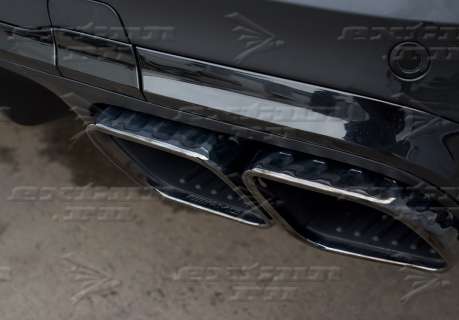 Диффузор с насадками 63 AMG Mercedes GLE Coupe C167 черный 