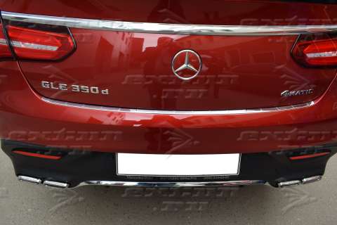 Хром накладка на бампер Mercedes GLE Coupe C292