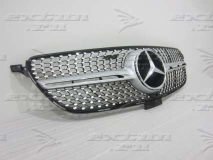 Решетка радиатора Diamond Sport на Mercedes GLE Coupe C292 серебро 