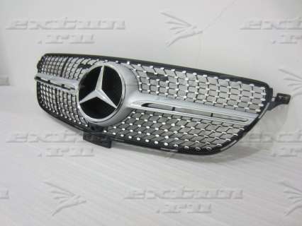 Решетка радиатора Diamond Sport на Mercedes GLE Coupe C292 серебро 