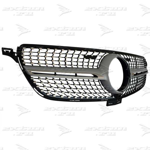 Решетка радиатора Diamond Sport на Mercedes GLE Coupe C292 серебро