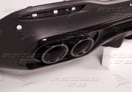Диффузор с насадками 53 AMG Mercedes GLE V167 черный 