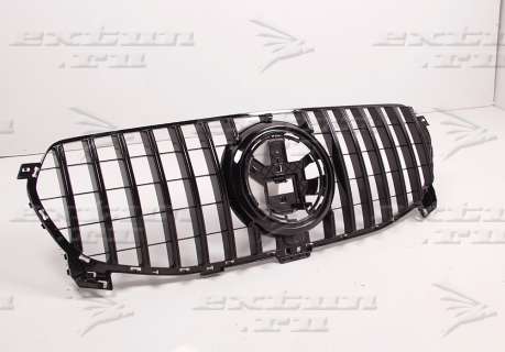 Решетка радиатора GT дизайн на Mercedes GLE V167 черная на бампер не AMG пакет