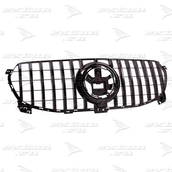 Решетка радиатора GT дизайн на Mercedes GLE V167 черная на бампер не AMG пакет