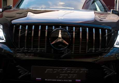 Решетка радиатора GT дизайн Mercedes GLE W166 хром 