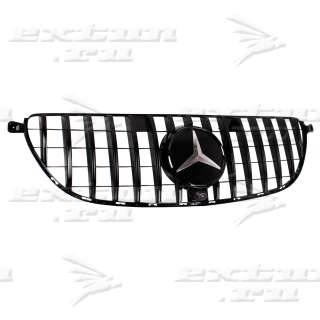 Решетка радиатора Panamericana Mercedes GLE W166 черная на 63 AMG бампер