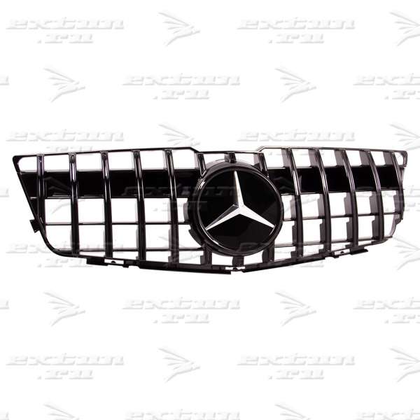 Решетка радиатора Panamericana на Mercedes GLK-klasse X204 c 2008-2012 черная