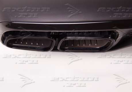 Диффузор с насадками 63 AMG Mercedes GLS X167 черный
