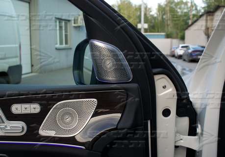 Сетки динамиков Burmester на Mercedes GLS X167 с подсветкой 