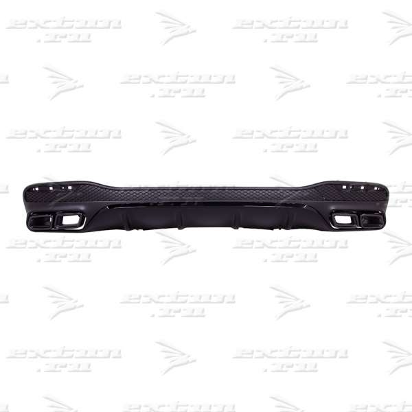 Дуффузор и насадки 63 AMG на Mercedes GLS X166 черный