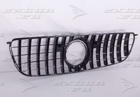 Решетка радиатора GT дизайн на Mercedes GLS X166 черная