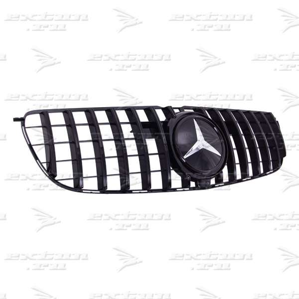 Решетка радиатора Panamericana на Mercedes GLS X166 черная