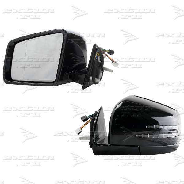 Черные рестайлинговые зеркала на Mercedes M-klasse W164