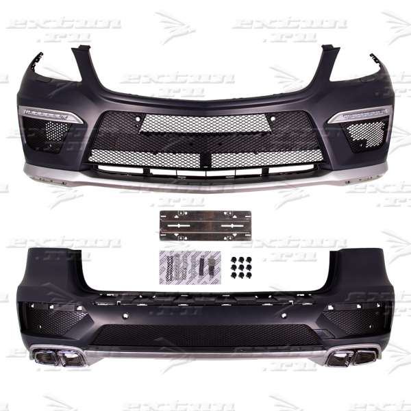 Обвес 63 AMG на Mercedes M-klasse W166 без крыльев