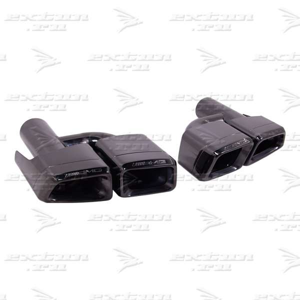 Насадки 63 AMG на Mercedes S-klasse W221 черные