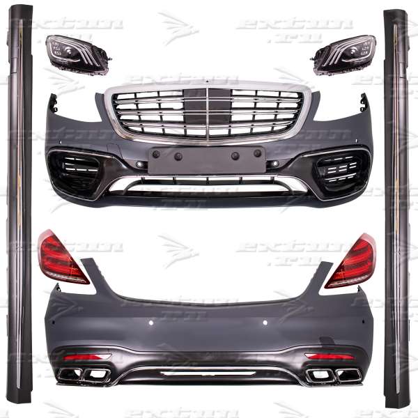 Обвес рестайлинг 63 AMG Mercedes S-klasse W222 полный