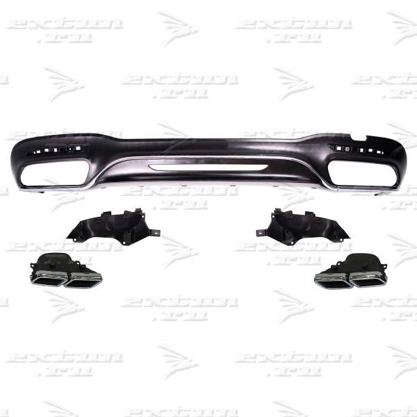 Диффузор и насадки 63 AMG на Mercedes S-klasse W222 2017-нв.