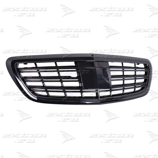 Решетка радиатора AMG Mercedes S-klasse W222 черный глянец