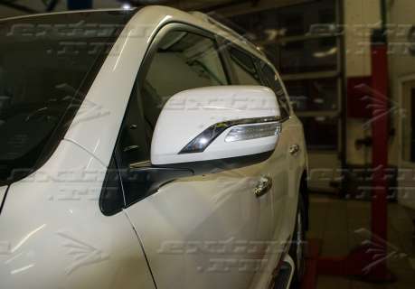 Накладки Executive White на зеркала для Toyota Land Cruiser 200 